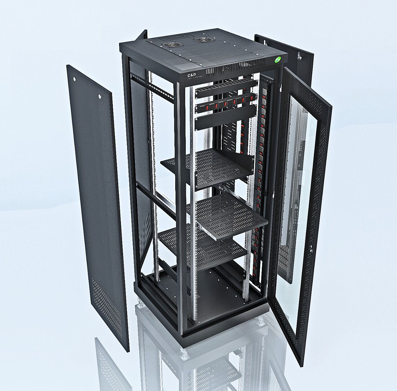 32U Free Standing Network Rack - Image 4